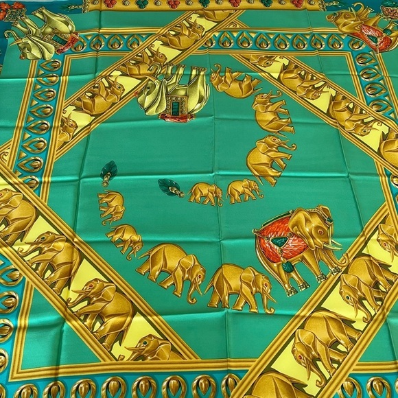 must des CARTIER Accessories - Cartier Silk Scarf Parade des Elephants Rare Vintage 1980’s-1990